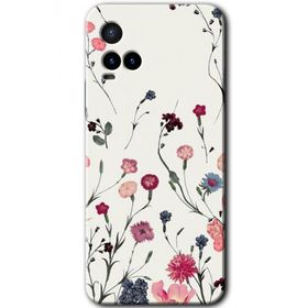 Vivo Y21 Mat Çiçek Baskılı Uyumlu Silikon Kılıf