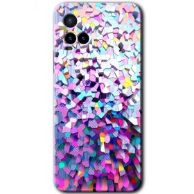 Vivo Y21 Mosaic Fragments Colorfull Baskılı Uyumlu Silikon Kılıf
