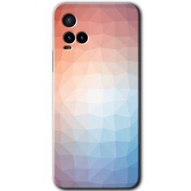 Vivo Y21 Polygon Graident 3 Baskılı Uyumlu Silikon Kılıf