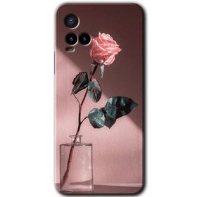 Vivo Y21 Retro Gül Baskılı Uyumlu Silikon Kılıf