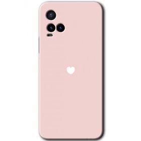 Vivo Y21 Sade Kalp Baskılı Uyumlu Silikon Kılıf