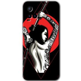 Vivo Y21 Samurai Girl Baskılı Uyumlu Silikon Kılıf