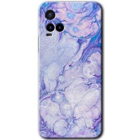 Vivo Y21 Spots Lilac Baskılı Uyumlu Silikon Kılıf