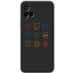 Vivo Y21S Avengers Minimalism Baskılı Uyumlu Silikon Kılıf
