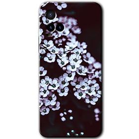 Vivo Y21S Beyaz Çiçek Baskılı Uyumlu Silikon Kılıf