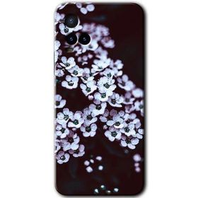 Vivo Y21S Beyaz Çiçek Baskılı Uyumlu Silikon Kılıf