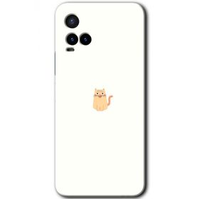 Vivo Y21S Cat Minimalism Baskılı Uyumlu Silikon Kılıf