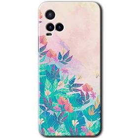 Vivo Y21S Çizim Yapraklar Baskılı Uyumlu Silikon Kılıf
