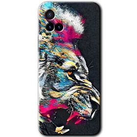 Vivo Y21S Colorfull Aslan Baskılı Uyumlu Silikon Kılıf
