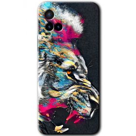 Vivo Y21S Colorfull Aslan Baskılı Uyumlu Silikon Kılıf