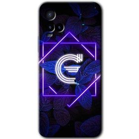 Vivo Y21S Dark Neon Yaprak G Harfi Baskılı Uyumlu Silikon Kılıf
