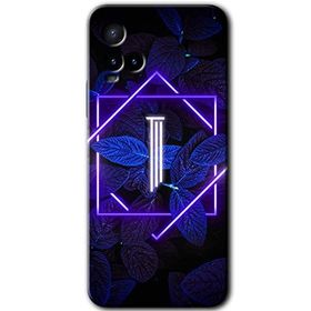 Vivo Y21S Dark Neon Yaprak I Harfi Baskılı Uyumlu Silikon Kılıf