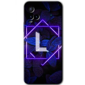 Vivo Y21S Dark Neon Yaprak L Harfi Baskılı Uyumlu Silikon Kılıf