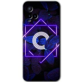 Vivo Y21S Dark Neon Yaprak Ö Harfi Baskılı Uyumlu Silikon Kılıf