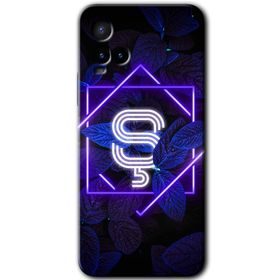 Vivo Y21S Dark Neon Yaprak S Harfi Baskılı Uyumlu Silikon Kılıf