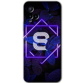 Vivo Y21S Dark Neon Yaprak S Harfi Baskılı Uyumlu Silikon Kılıf