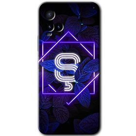 Vivo Y21S Dark Neon Yaprak S Harfi Baskılı Uyumlu Silikon Kılıf
