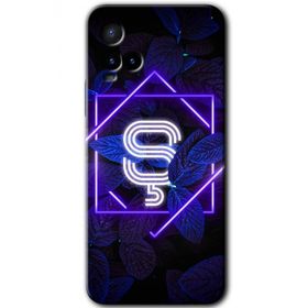 Vivo Y21S Dark Neon Yaprak S Harfi Baskılı Uyumlu Silikon Kılıf