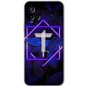 Vivo Y21S Dark Neon Yaprak T Harfi Baskılı Uyumlu Silikon Kılıf