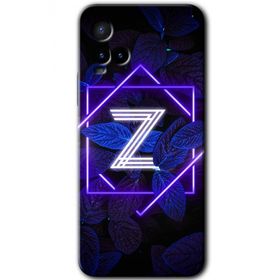 Vivo Y21S Dark Neon Yaprak Z Harfi Baskılı Uyumlu Silikon Kılıf