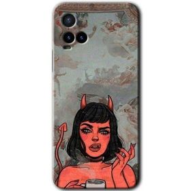 Vivo Y21S Devil Girl Baskılı Uyumlu Silikon Kılıf