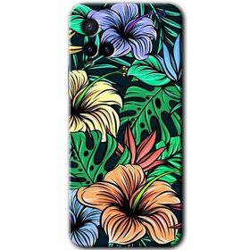 Vivo Y21S Hibiscus Flowers Baskılı Uyumlu Silikon Kılıf