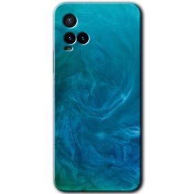 Vivo Y21S Mavi Aura Baskılı Uyumlu Silikon Kılıf