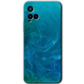 Vivo Y21S Mavi Aura Baskılı Uyumlu Silikon Kılıf