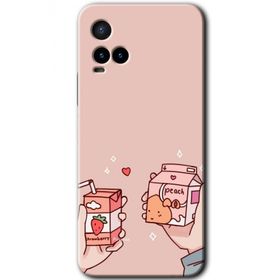 Vivo Y21S Meyveli Süt Baskılı Uyumlu Silikon Kılıf