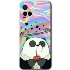 Vivo Y21S Milkshake Panda Baskılı Uyumlu Silikon Kılıf