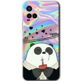 Vivo Y21S Milkshake Panda Baskılı Uyumlu Silikon Kılıf