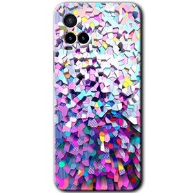 Vivo Y21S Mosaic Fragments Colorfull Baskılı Uyumlu Silikon Kılıf