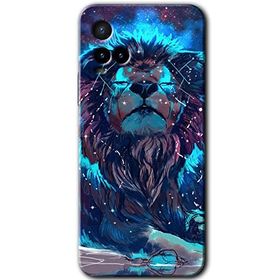 Vivo Y21S Neon Aslan Baskılı Uyumlu Silikon Kılıf