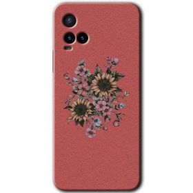Vivo Y21S Retro Çiçek Baskılı Uyumlu Silikon Kılıf