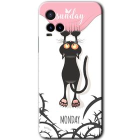 Vivo Y21S Sevimli Kedi 1 Baskılı Uyumlu Silikon Kılıf