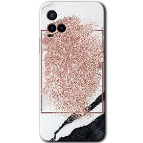 Vivo Y21S Simli Mermer Baskılı Uyumlu Silikon Kılıf