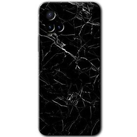 Vivo Y21S Siyah Mermer Baskılı Uyumlu Silikon Kılıf