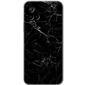 Vivo Y21S Siyah Mermer Baskılı Uyumlu Silikon Kılıf