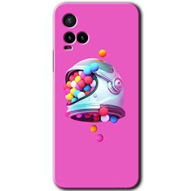 Vivo Y21S Uzay Başlığı Baskılı Uyumlu Silikon Kılıf