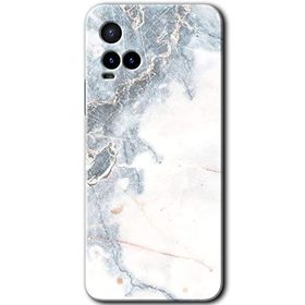Vivo Y21S White Marble Baskılı Uyumlu Silikon Kılıf