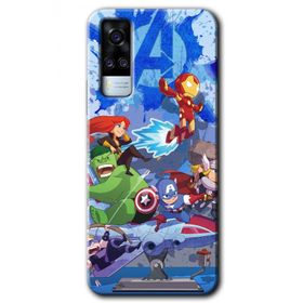 Vivo Y31 2021 Avengers Cartoon Baskılı Uyumlu Silikon Kılıf