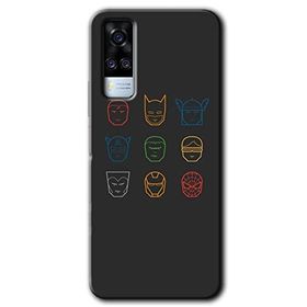 Vivo Y31 2021 Avengers Minimalism Baskılı Uyumlu Silikon Kılıf