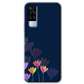 Vivo Y31 2021 Çizim Çiçekleri Baskılı Uyumlu Silikon Kılıf