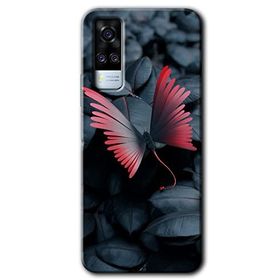 Vivo Y31 2021 Dark Butterfly Baskılı Uyumlu Silikon Kılıf