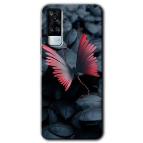 Vivo Y31 2021 Dark Butterfly Baskılı Uyumlu Silikon Kılıf