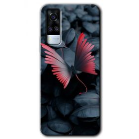 Vivo Y31 2021 Dark Butterfly Baskılı Uyumlu Silikon Kılıf