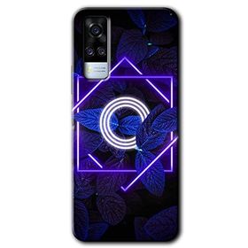 Vivo Y31 2021 Dark Neon Yaprak Ö Harfi Baskılı Uyumlu Silikon Kılıf