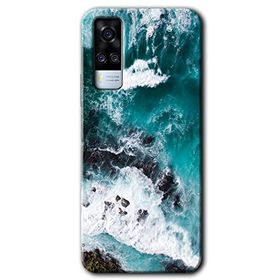 Vivo Y31 2021 Deniz Kıyısı Baskılı Uyumlu Silikon Kılıf