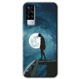 Vivo Y31 2021 Dolunay Yalnızlık Baskılı Uyumlu Silikon Kılıf