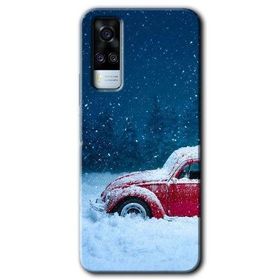 Vivo Y31 2021 Karlı Vosvos Baskılı Uyumlu Silikon Kılıf
